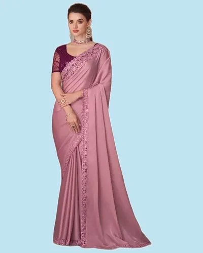 Moti Fancy Fabric Designer Border Sarees