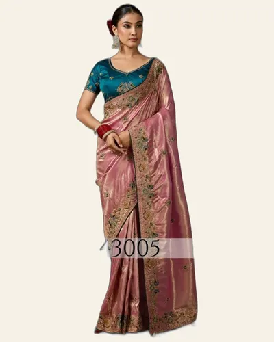 Banarasi Jacquard Heavy Work Border Sarees — image 3