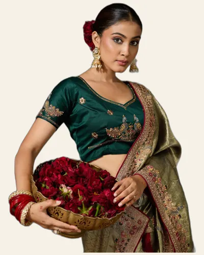 Banarasi Jacquard Heavy Work Border Sarees — image 2