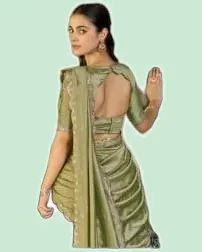 Festive Tasar Vichitra Lehenga Set — image 7