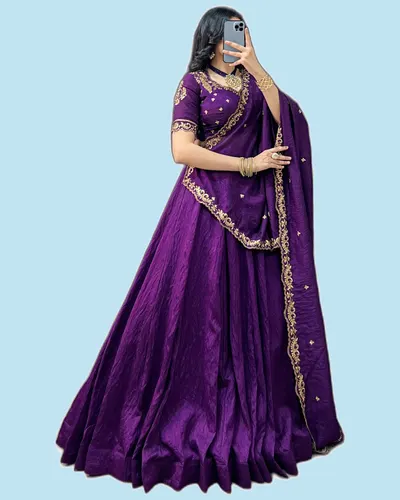 Embroidery Work NC Silk Regular Lehengas — image 2