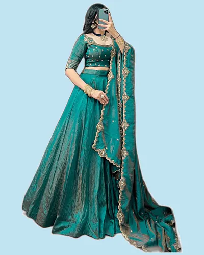 Embroidery Work NC Silk Regular Lehengas — image 3