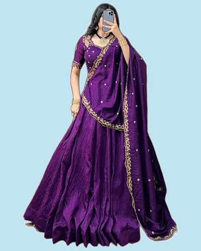 Embroidery Work NC Silk Regular Lehengas