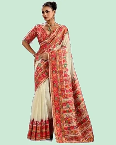Festival Wear Munga Cotton Handloom Weaving Sarees — image 2