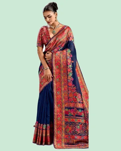 Festival Wear Munga Cotton Handloom Weaving Sarees