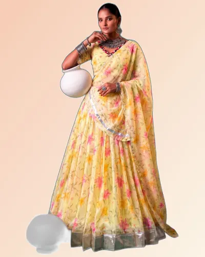 Navratri Celebration Tabby Silk Lehenga Collection
