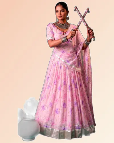 Navratri Celebration Tabby Silk Lehenga Collection