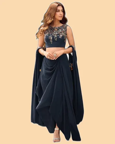 Gauhar Embroidered Georgette Jacket Style Designer Dresses — image 6