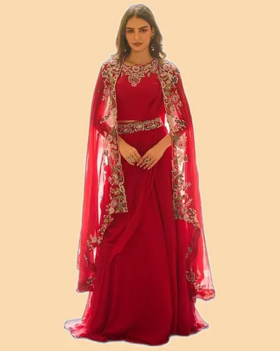 Gauhar Embroidered Georgette Jacket Style Designer Dresses — image 4