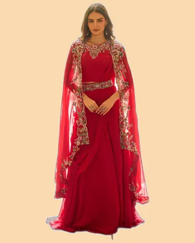 Gauhar Embroidered Georgette Jacket Style Designer Dresses