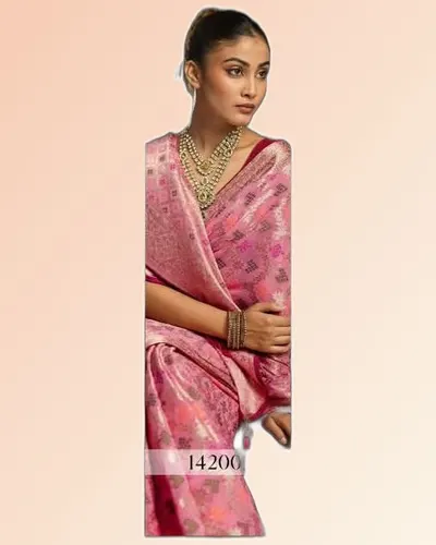 Traditional Weaves Hand-dyed Khaddi Georgette Sarees  — image 6