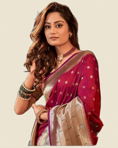 Pavitra Paithani Silk Zari Weaving Broad Border Sarees — image 2