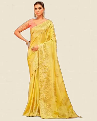Meghrani  Smooth Rich Finish Ho Silk Zari Sarees — image 4