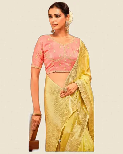 Meghrani  Smooth Rich Finish Ho Silk Zari Sarees — image 2