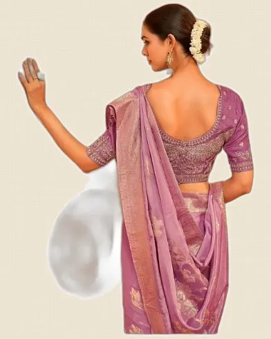 Meghrani  Smooth Rich Finish Ho Silk Zari Sarees — image 4