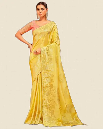 Meghrani  Smooth Rich Finish Ho Silk Zari Sarees