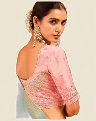 Meghrani  Smooth Rich Finish Ho Silk Zari Sarees — image 3