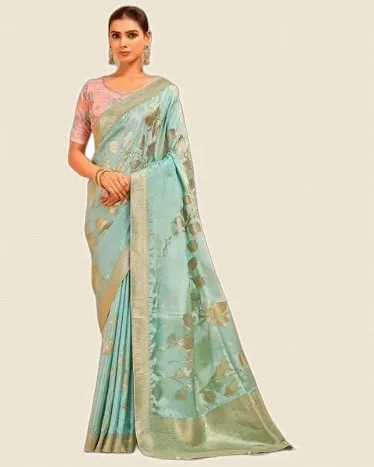 Meghrani  Smooth Rich Finish Ho Silk Zari Sarees — image 5