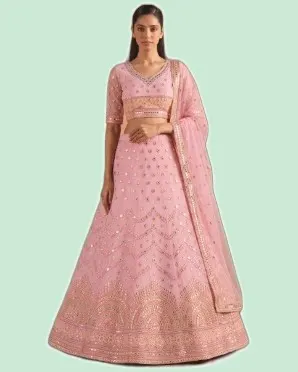 Lookbook V2 Oraganza Embroidered Lehenga Suits — image 2