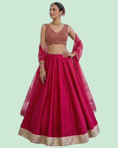 Elegant Silk Regular Lehenga Choli