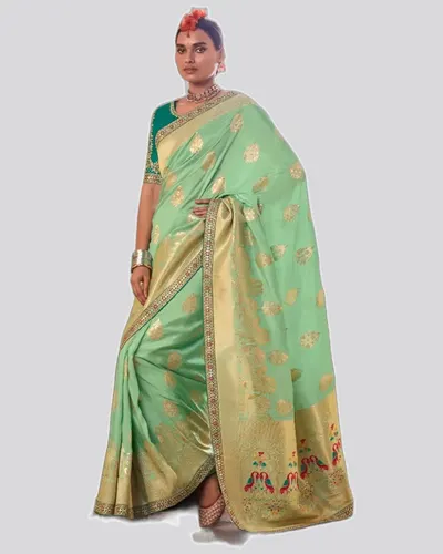 Classical Zari Premium Dollo Fabric Designer Sarees