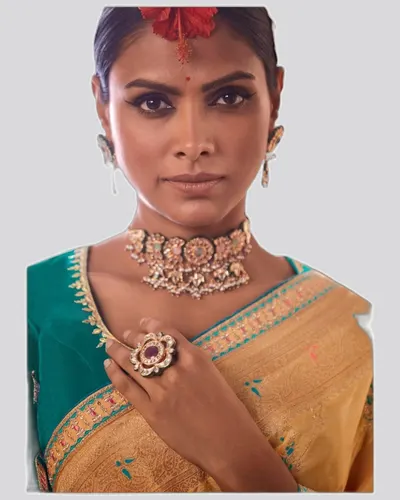 Classical Zari Premium Dollo Fabric Designer Sarees — image 2