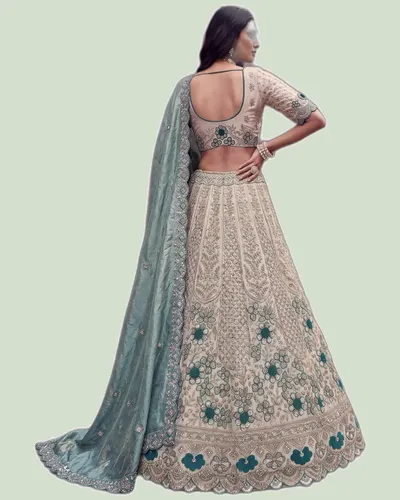 Premium Bamberg Silk Beads & Motif Work Lehengas — image 2