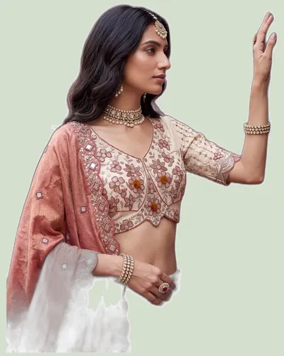Premium Bamberg Silk Beads & Motif Work Lehengas — image 5
