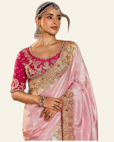 Pure Viscose Heavy Work  Border Embroidery Sarees — image 2