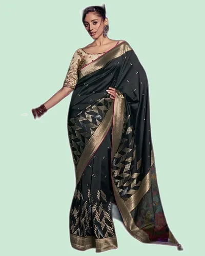 Luxery Traditional Viscose Silk Zari Border Sarees