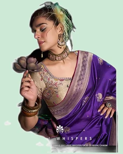 Luxery Traditional Viscose Silk Zari Border Sarees — image 4