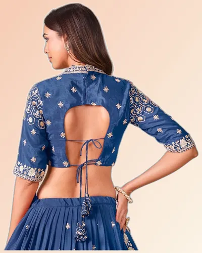 Mehvish V37 Heavy Chinon Classical Lehengas — image 4