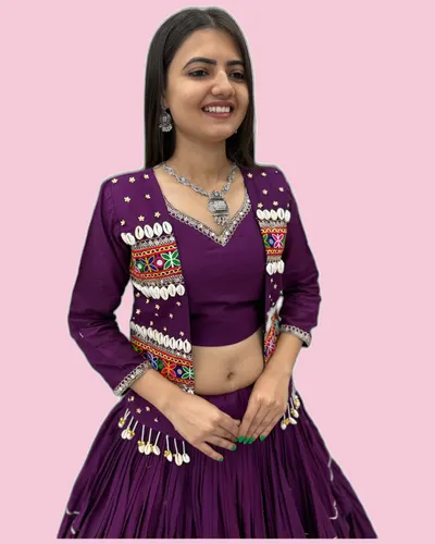 Navratri Special Dandiya Hand Work Lehengas — image 3