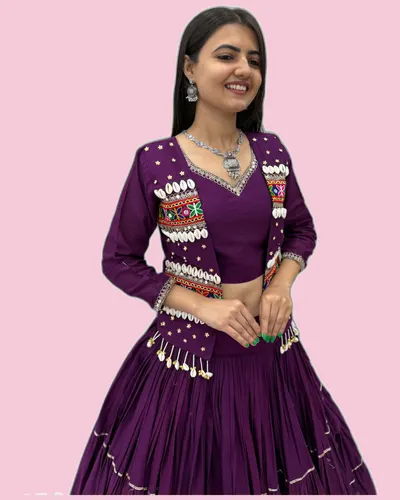 Navratri Special Dandiya Hand Work Lehengas — image 5