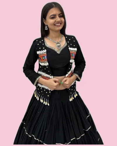 Navratri Special Dandiya Hand Work Lehengas — image 2