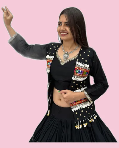 Navratri Special Dandiya Hand Work Lehengas — image 6