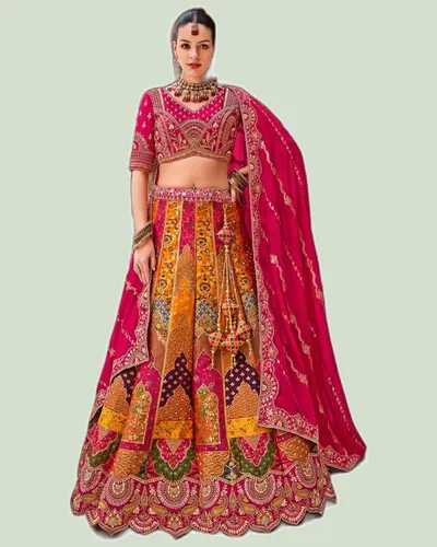 Festive Banarasi Weaved  Silk Lehenga Choli