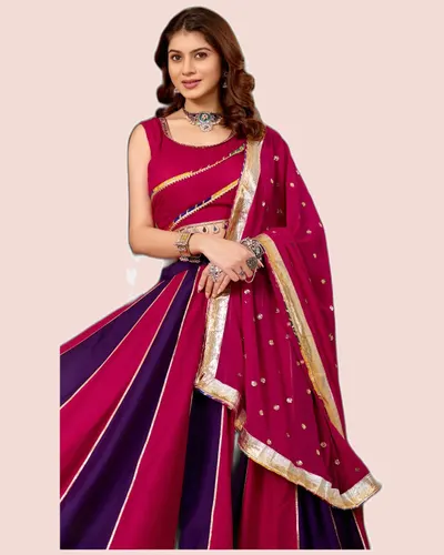 Fancy Lace Mirror Work Dandiya Lehengas — image 4