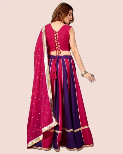 Fancy Lace Mirror Work Dandiya Lehengas — image 2