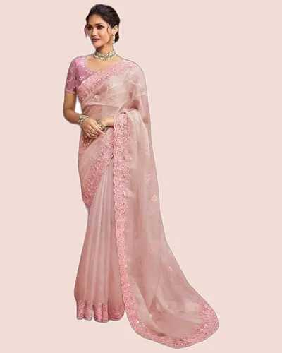 Rich Look Net Silk Partywear Sarees