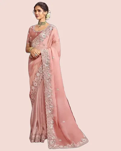 Rich Look Net Silk Partywear Sarees