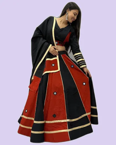 Navratri Special Roman Silk Creative Lehenga Choli — image 2