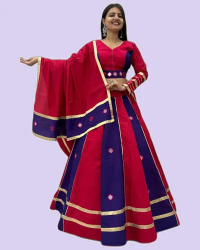 Navratri Special Roman Silk Creative Lehenga Choli