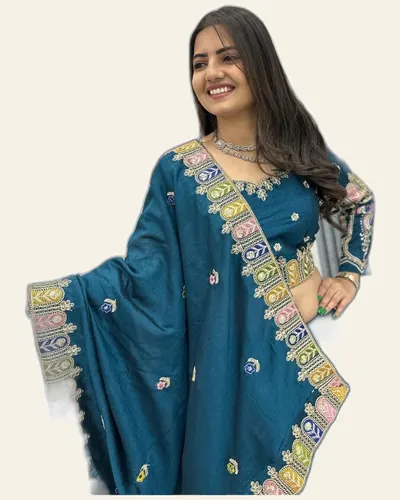 Rich Look Pure Vichitra Bridal Lehengas — image 2