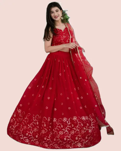 Exclusive Embroidered Georgette Bridal Lehengas