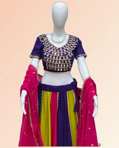Navratri Charming Striped Casual Lehengas — image 9