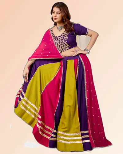 Navratri Charming Striped Casual Lehengas — image 2