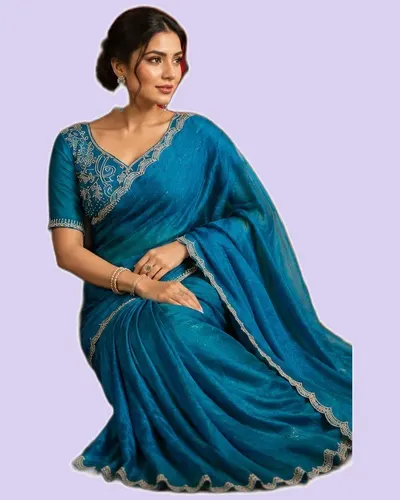 Graceful Timeless Fendy Chiffon Festive Sarees — image 2