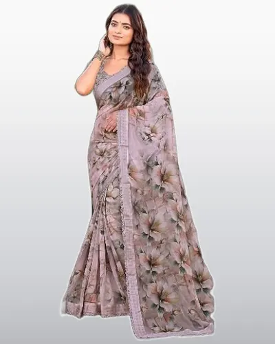 Charmi Weighless Pattern Swarovski Work Sarees — image 2