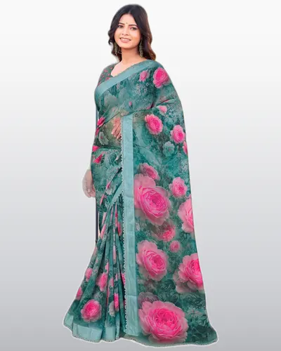 Charmi Weighless Pattern Swarovski Work Sarees